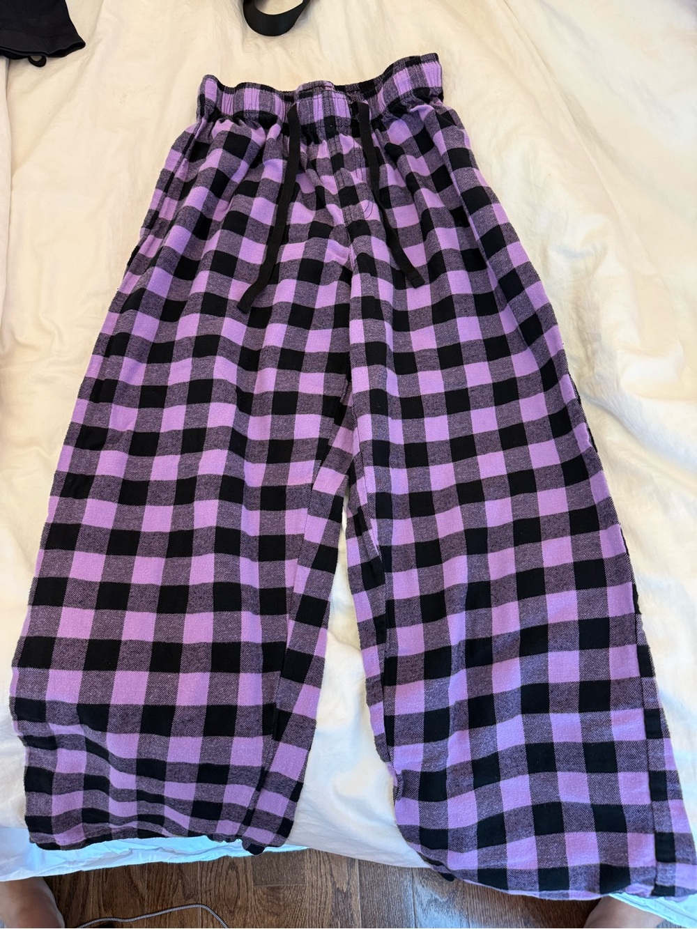 Purple and Black Plaid Pajama Pants